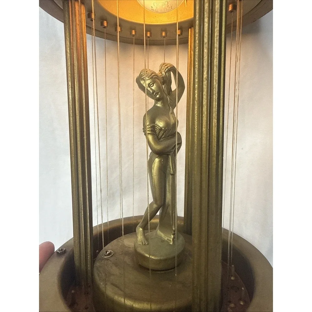 Vintage Gold Greek Goddess Hanging Oil Rain Drip Lamp Working 16